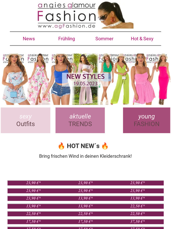 agFashion.de: NEWS! Stilvoll in den Frühling und Sommer 2023 - 19.05.2023