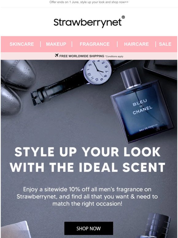 ⚡️Style up your look👔 10% off on Men's Fragrance
