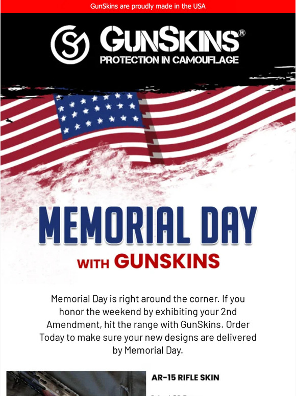 Order by today to receive by Memorial Day