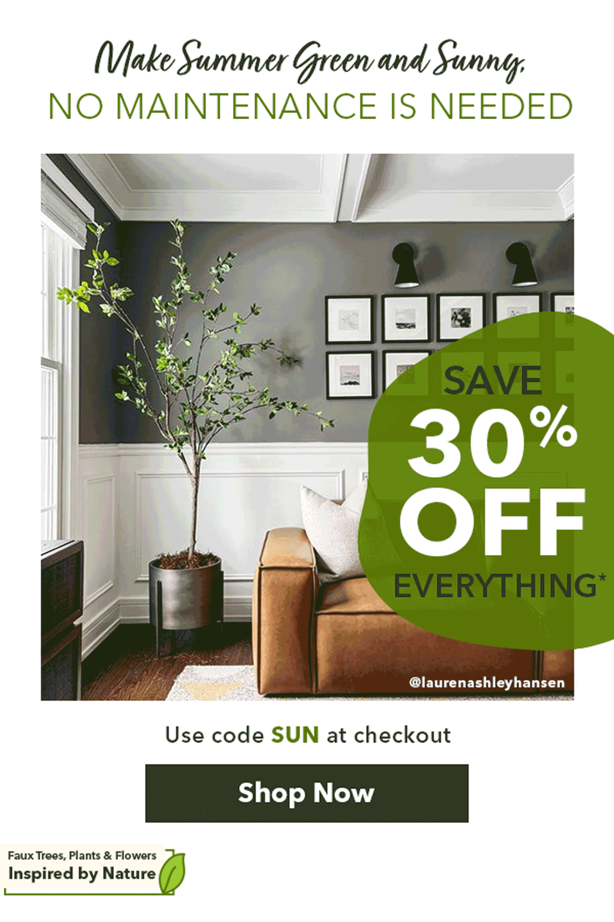 Nearly Natural Artificial Plants, Trees, and Flowers PreMemorial