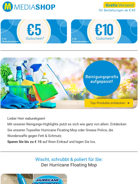Gutschein sichern und 10 Mal schneller reinigen
