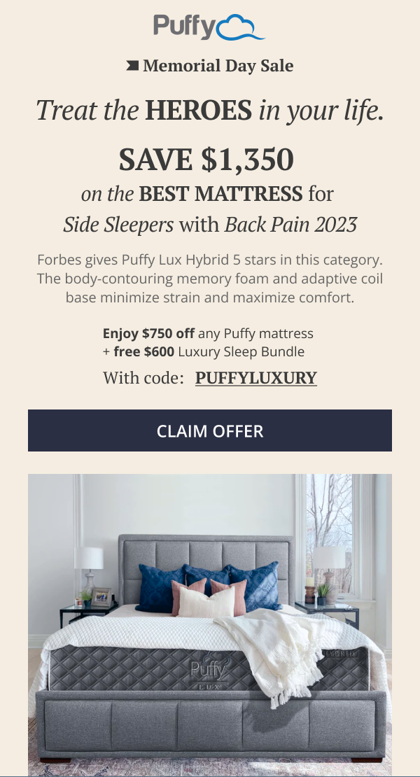 Official Puffy® Mattress  Shop Our #1 Luxury Mattresses