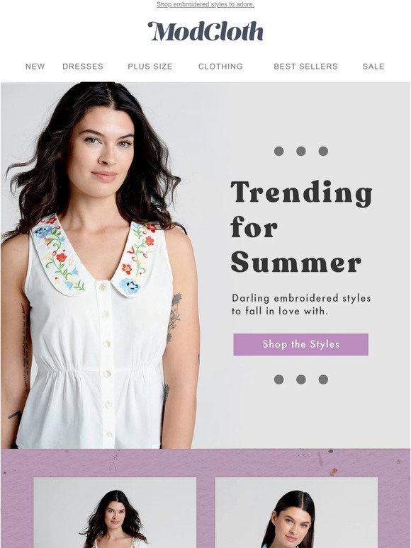 Modcloth Advertisement Modcloth: Enchanting Embroidery - A Thread of Charm | Milled
