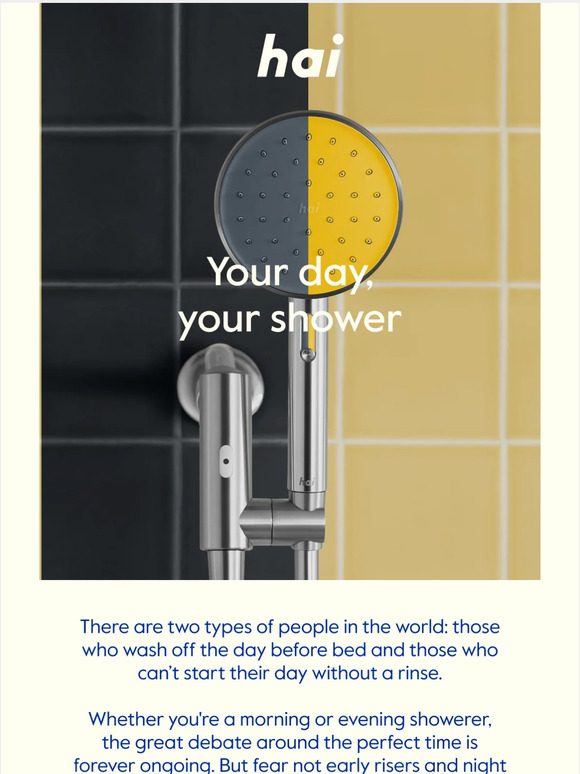 Gethai, Inc. AM vs. PM shower what's actually better for you? Milled