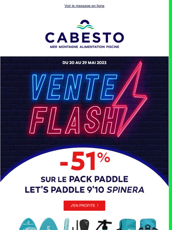 ⚡ VENTE FLASH ⚡ votre pack Paddle Spinera à -51% !