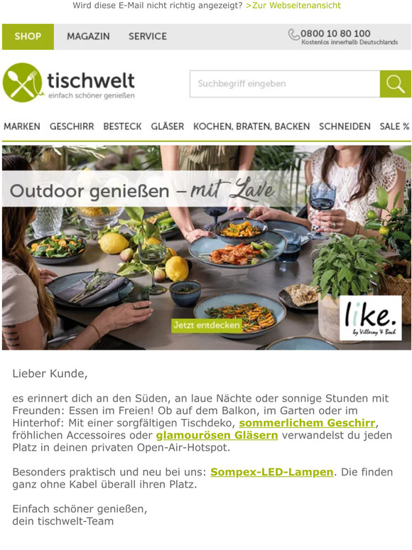 Draußen essen – so genießen Sie im Freien