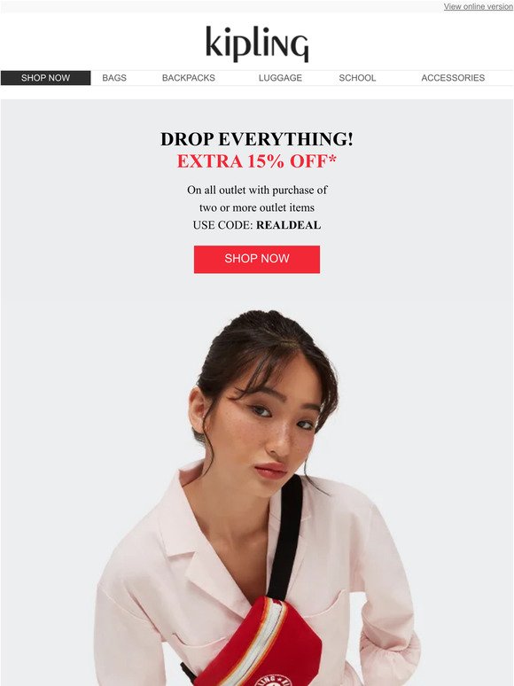 🚨 Drop everything! Extra 15% OFF