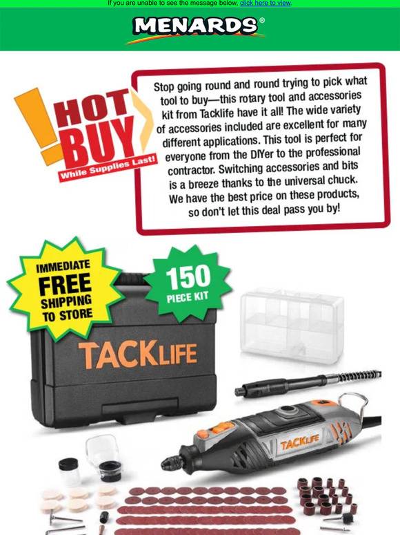 Menards Rotary Tool & Accessory Kit Under 10! Milled