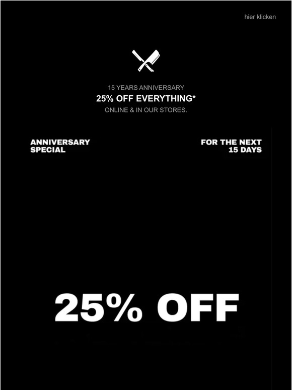 25% OFF Everything | Anniversary Sale