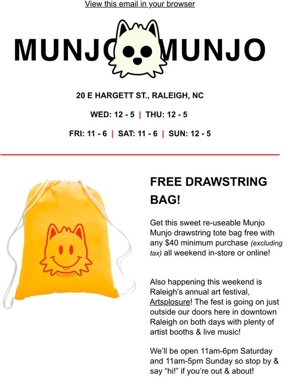 Drawstring Totes All Weekend!