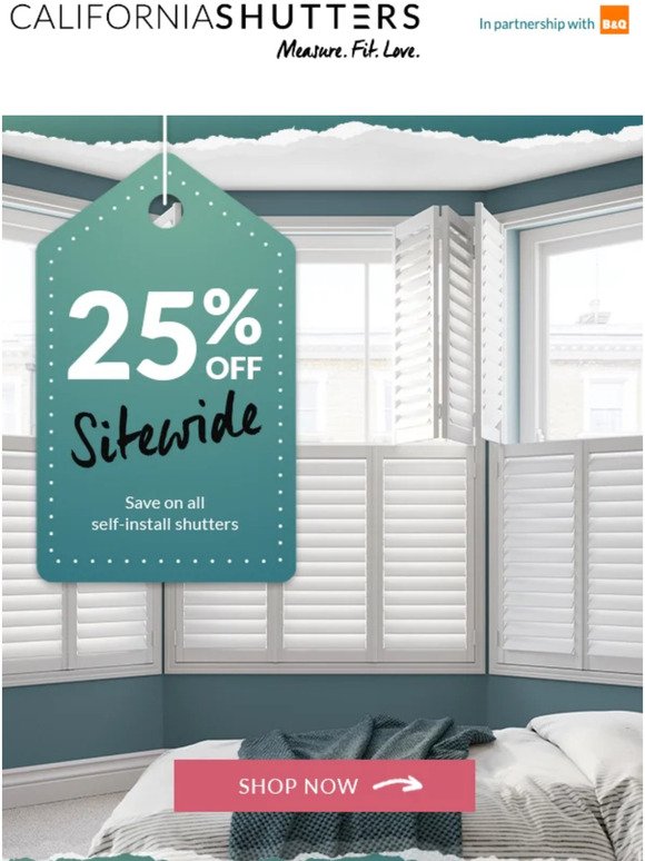 25% Off All Shutters