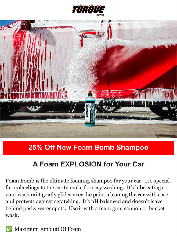 Torque Detail BRAND NEW Foam Bomb Cleaning Shampoo Milled