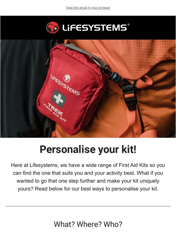 Personalise your kit!