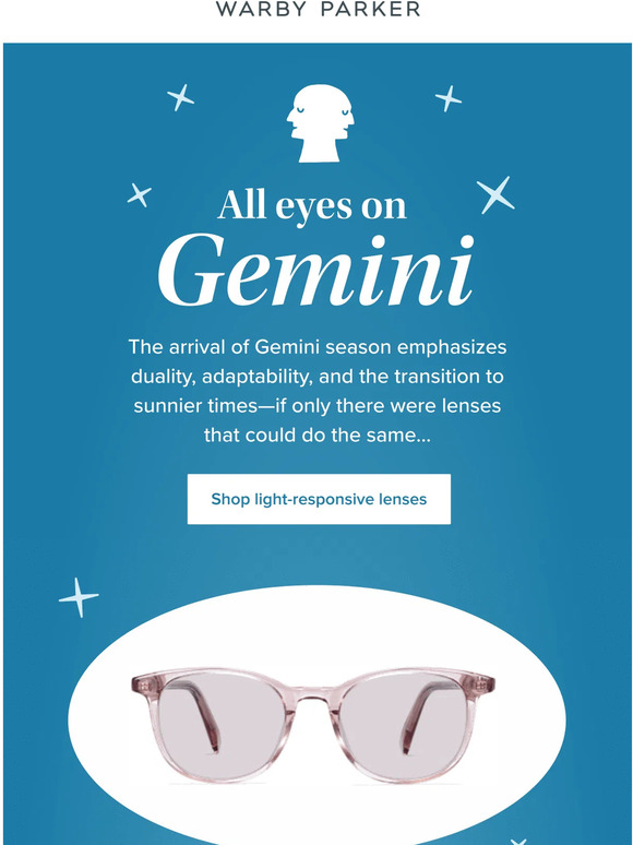 Warby Parker The lenses of Gemini season Milled