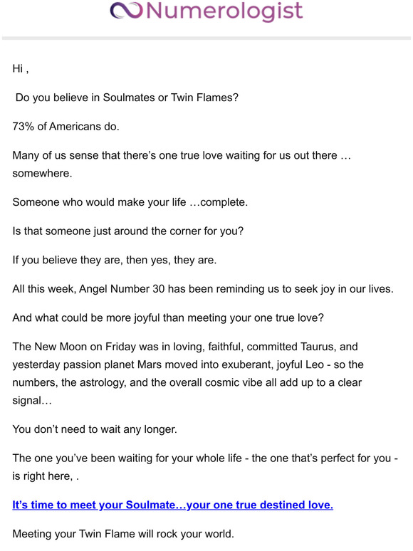 See your Twin Flame, ...