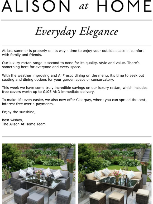 Our best Discounts yet! SAVE up to £630 on luxury Rattan Furniture!