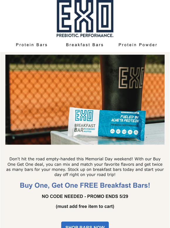 BOGO Breakfast Bars for Memorial Day 🇺🇸