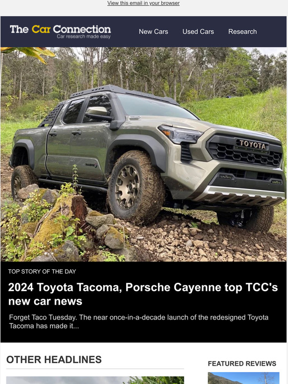 The Car Connection 2024 Toyota Porsche Cayenne top TCC's new