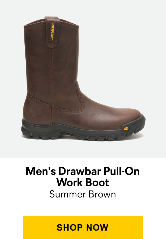 CAT - Men's Drawbar Pull-On Work Boot Summer - Brown - SHOP NOW