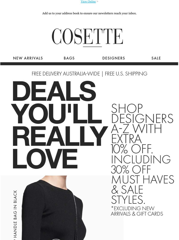 Deals You’ll Really Love. Shop Extra 10% off Designers A-Z | Enjoy Free delivery.