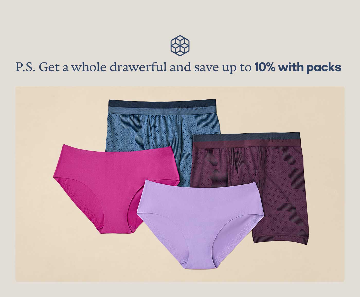 P.S. Get a whole drawerful and save up to 10% with packs
