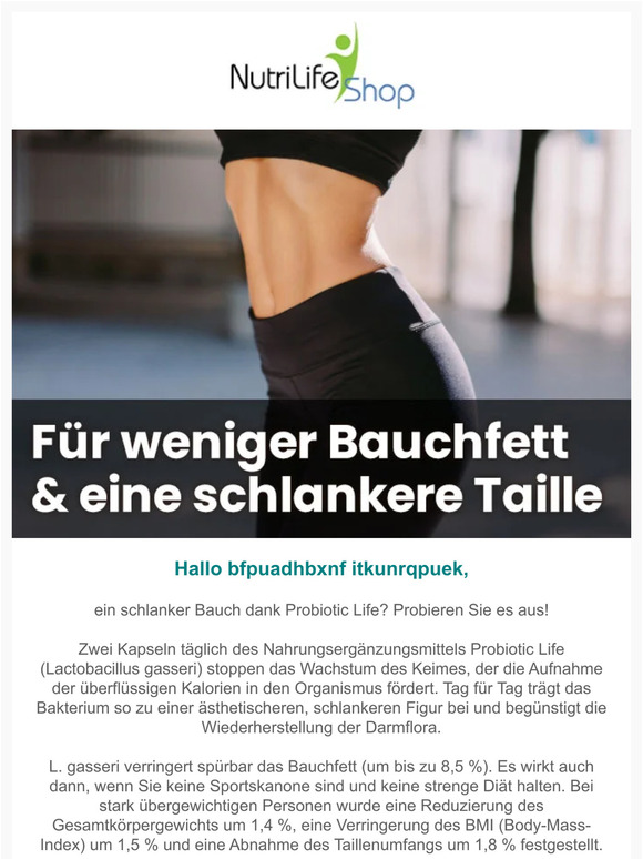Jetzt Taillenumfang verringern mit Probiotic Life