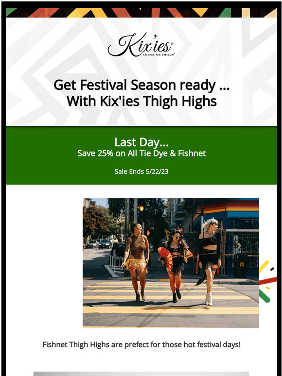 Kix'ies Tie Dye and Fishnet 25% Off