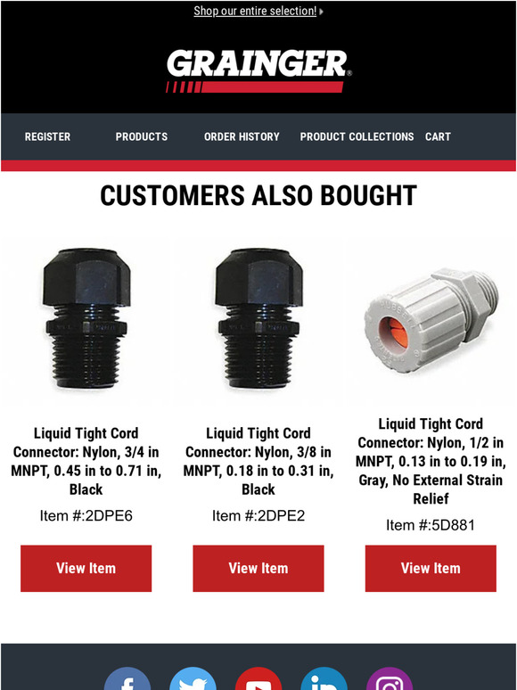 Grainger Email Newsletters Shop Sales, Discounts, and Coupon Codes