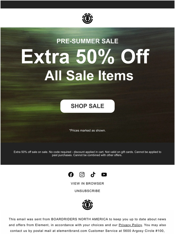 Get An Extra 50% Off On Sale Items