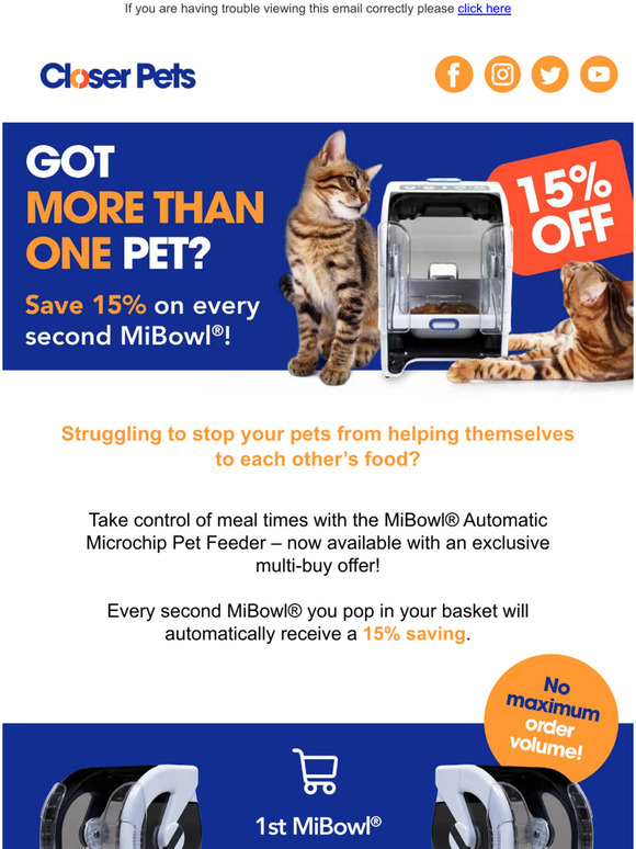 MEOW - get a MiBowl® for every pet with our multi-buy offer!