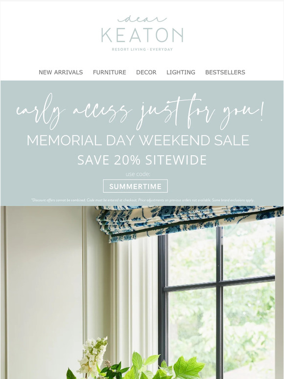 Early Access to Our Weekend Sale