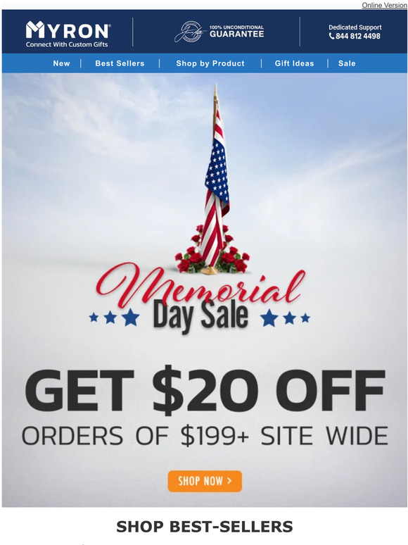 Memorial Day Sale Starts Now