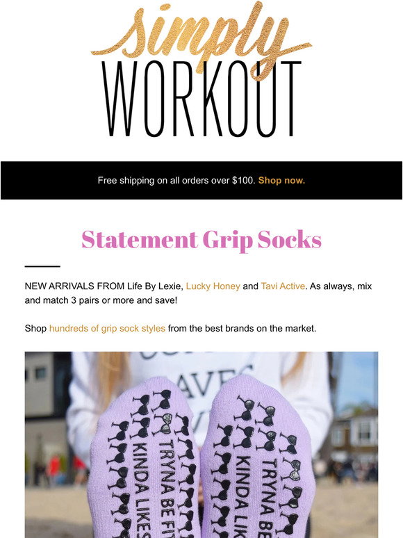 Jane Knee High Serenity Grip Socks - Tavi Active- simplyWORKOUT –  SIMPLYWORKOUT
