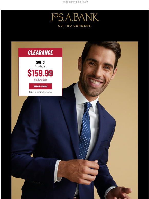 Jos. A. Bank CLEARANCE Milled