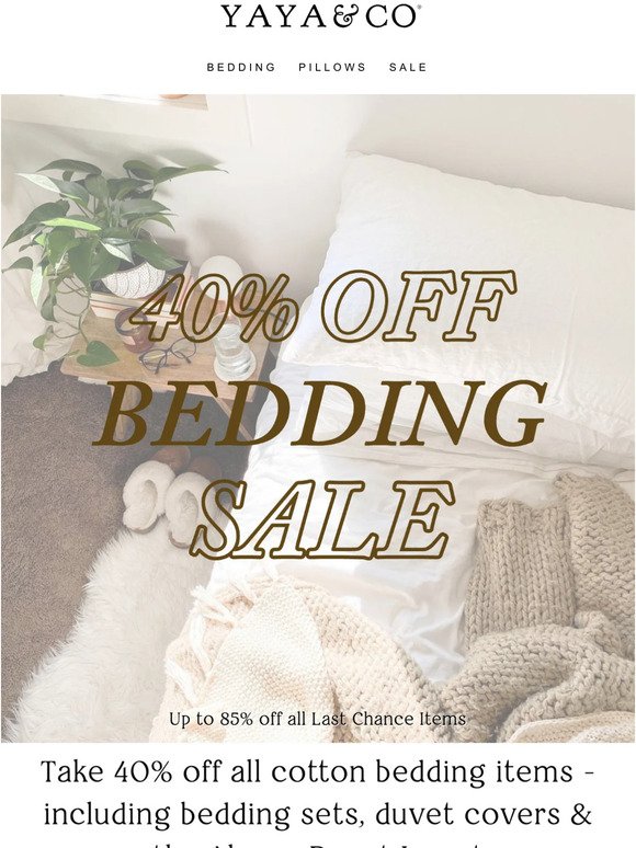 🚨40% off Entire Cotton Bedding Collection Ends Tonight🚨