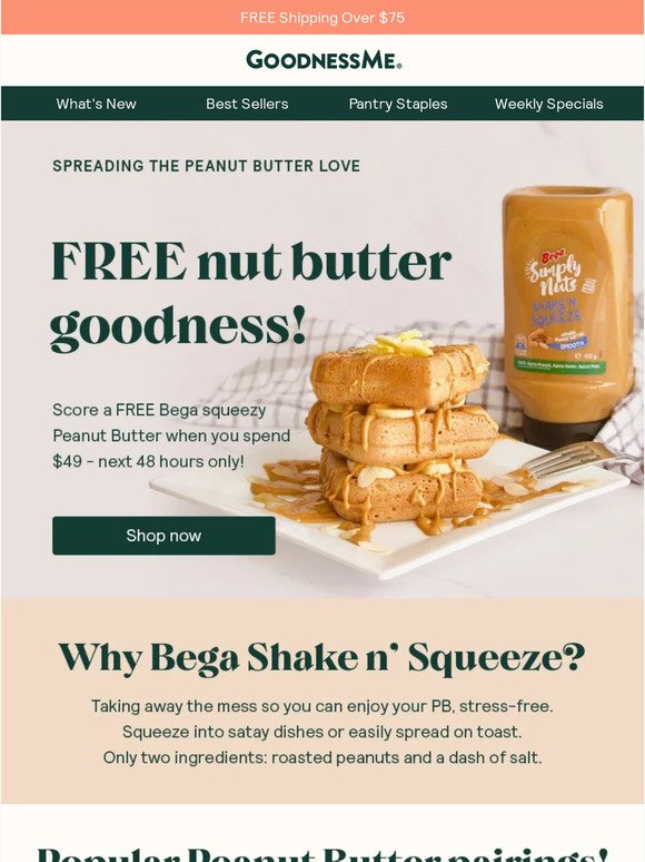 Free peanut butter goodness!