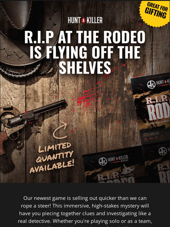 R.I.P. at the Rodeo a Murder Mystery Party Game by Hunt a Killer 