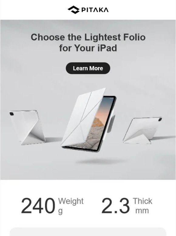 The Lightest Magnetic iPad Folio - MagEZ Folio 2