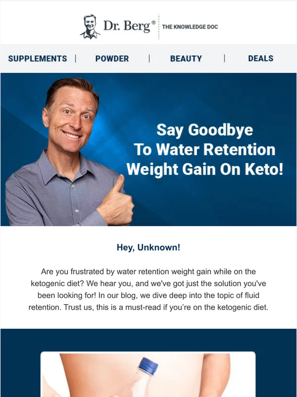 Dr Berg Experiencing Water Retention Weight Gain? Milled