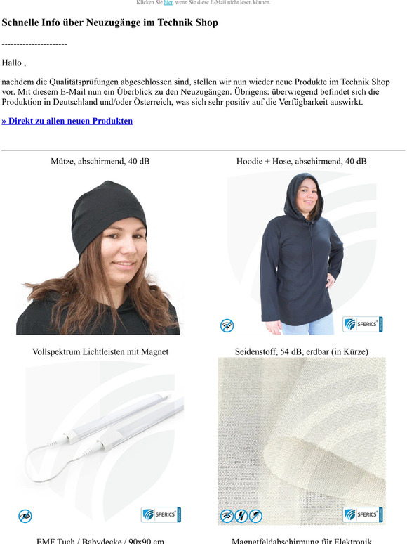 ▷ Neuzugänge im EMF Shop | Gesundes Tageslicht endlich überall