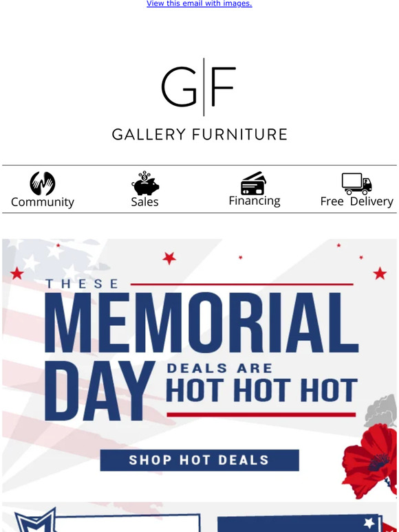 Gallery Furniture Salute to Savings Memorial Day Event at Gallery