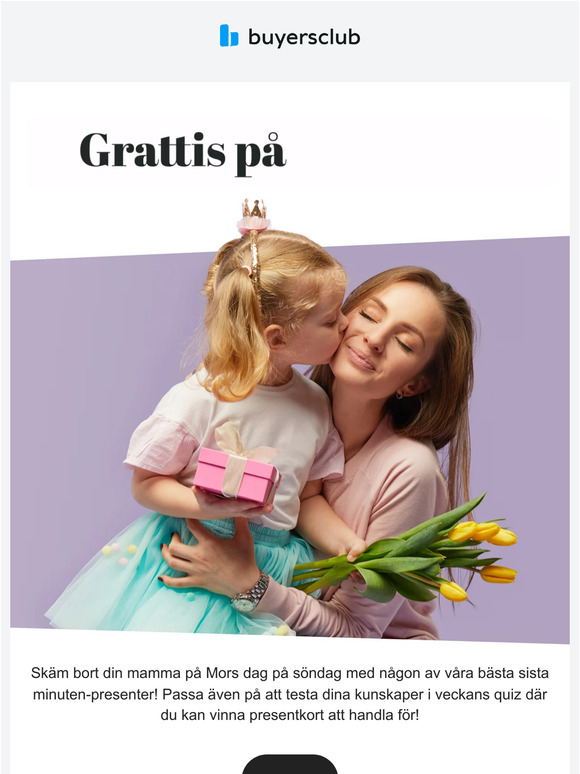 Nytt quiz + Presenttips till Mors dag