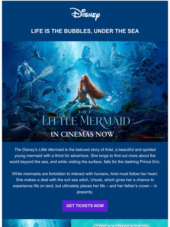 disney Splash into Disney's The Little Mermaid in cinemas now! 🧜🏼‍♀️🌊