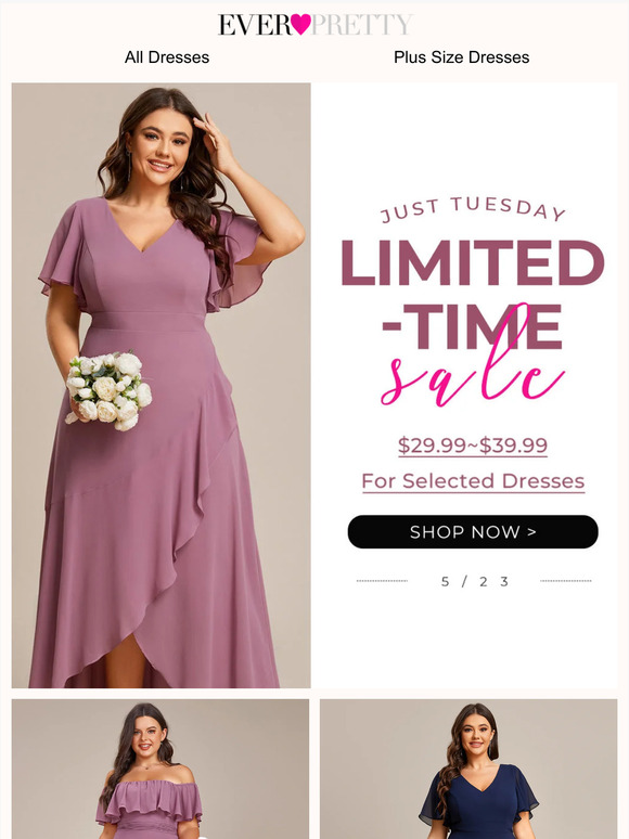 $29.99~$39.99 For Selected Dresses | Just Tuesday