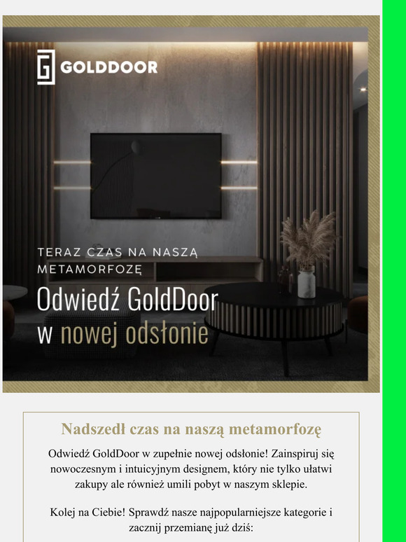 Teraz kolej na Waszą metamorfozę! Odwiedź GoldDoor w nowej odsłonie ✨
