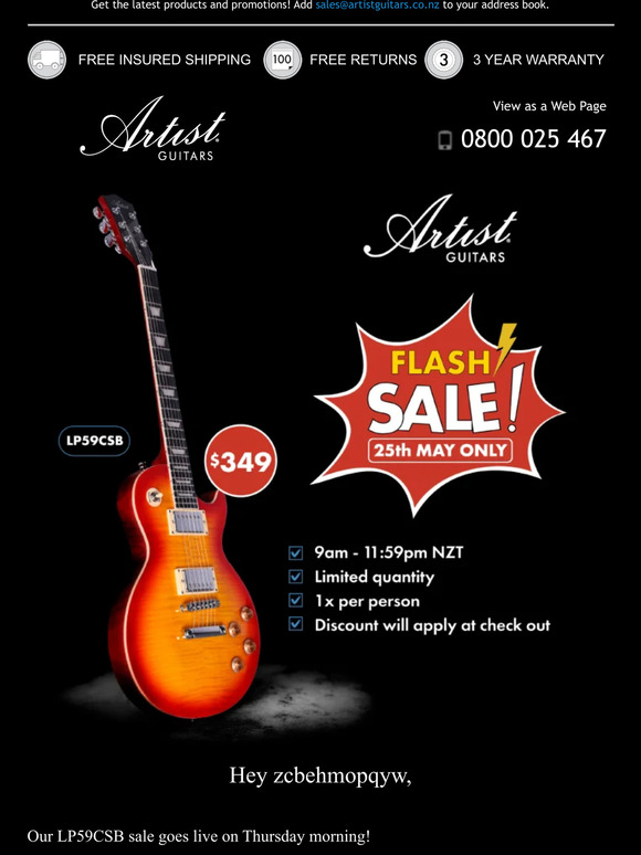 LP59 FLASH SALE THIS THURSDAY!🚨🚨🚨