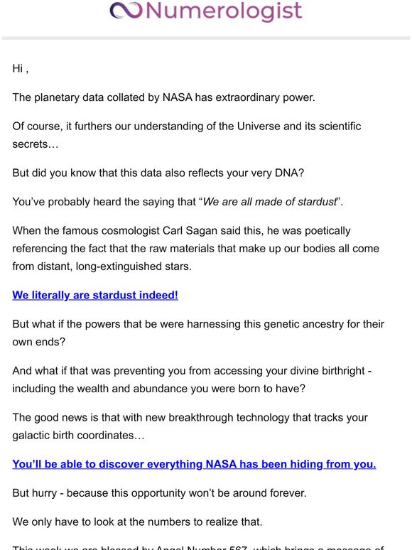 Is NASA secretly altering your genes to make you rich