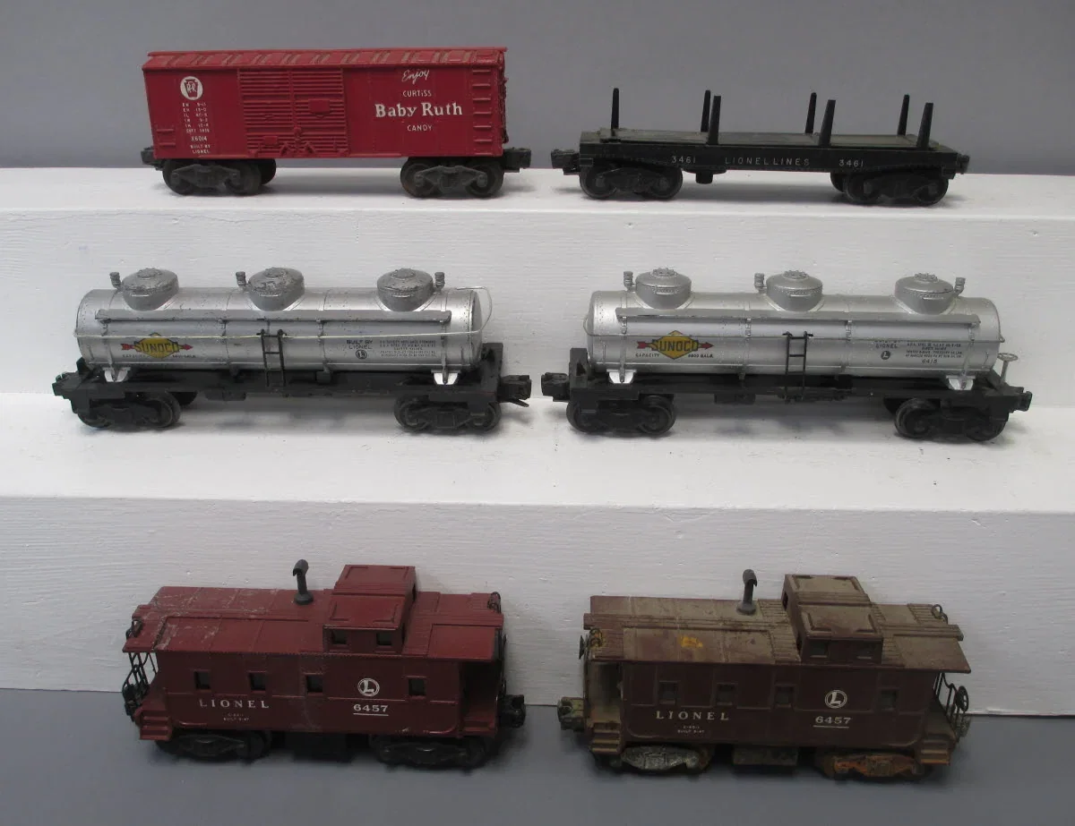 Image of Lionel 3461, X6014, 6415, 6457 Vintage O Freight Cars [6] VG