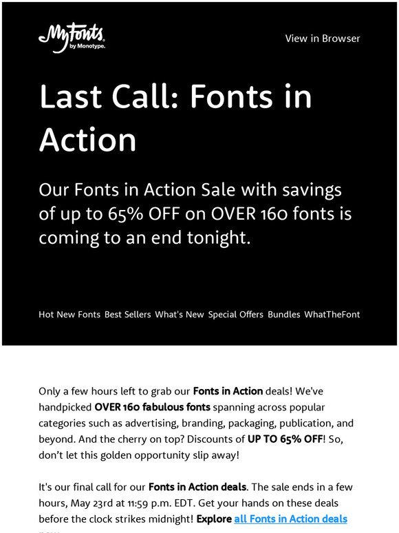 🔔 Final hours: Fonts in Action