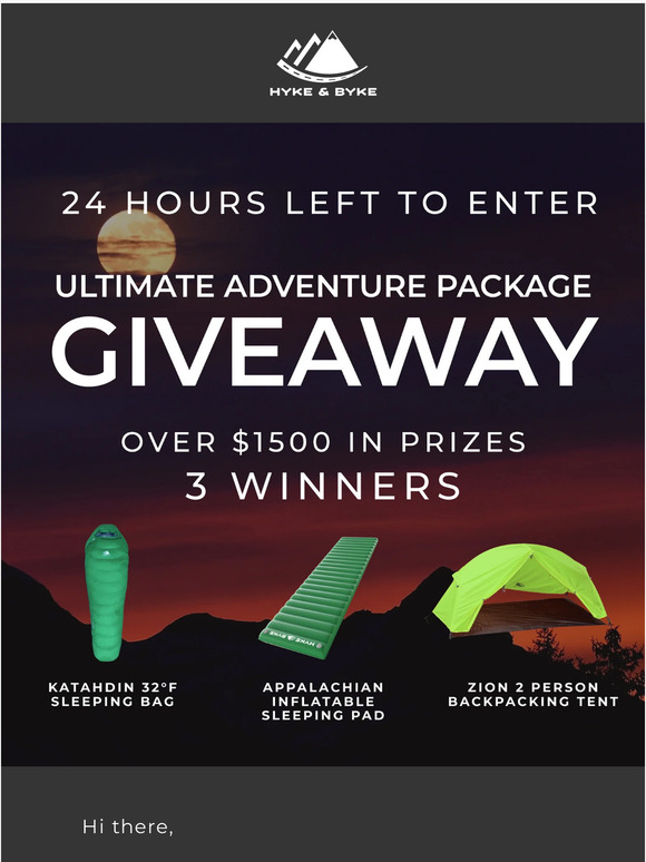 24 hours left to enter! $1500 gear giveaway!